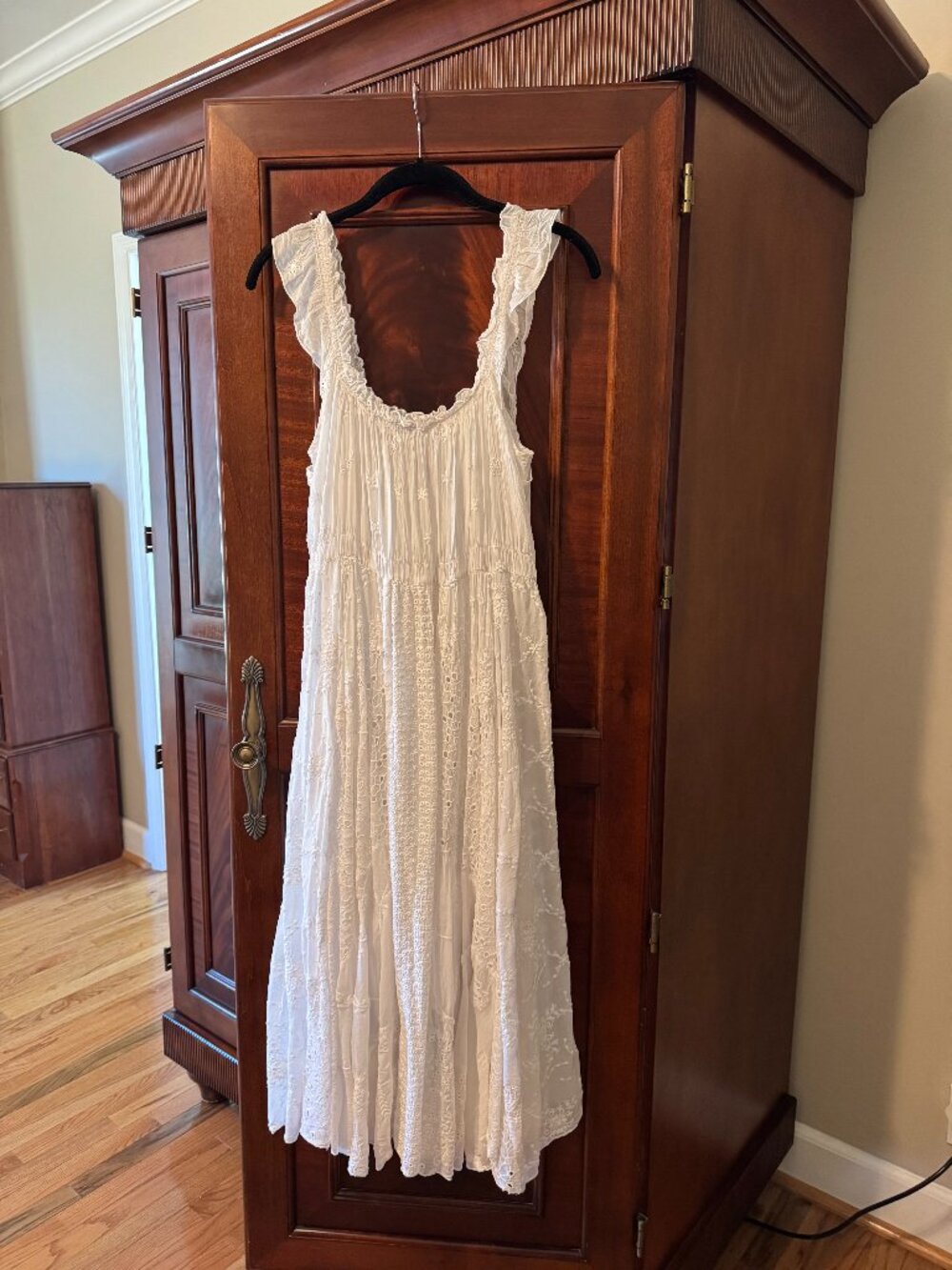 Johnny Was White Eyelet Dress